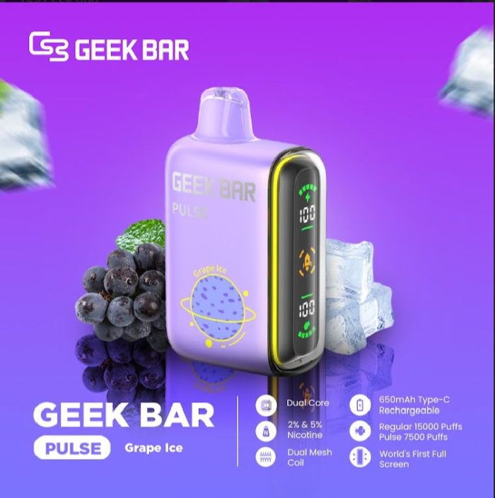 Geek Bar Pulse 15000 Puffs Grape Ice