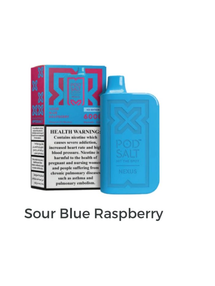 POD SALT NEXUS 6000 Puffs Sour Blue Raspberry