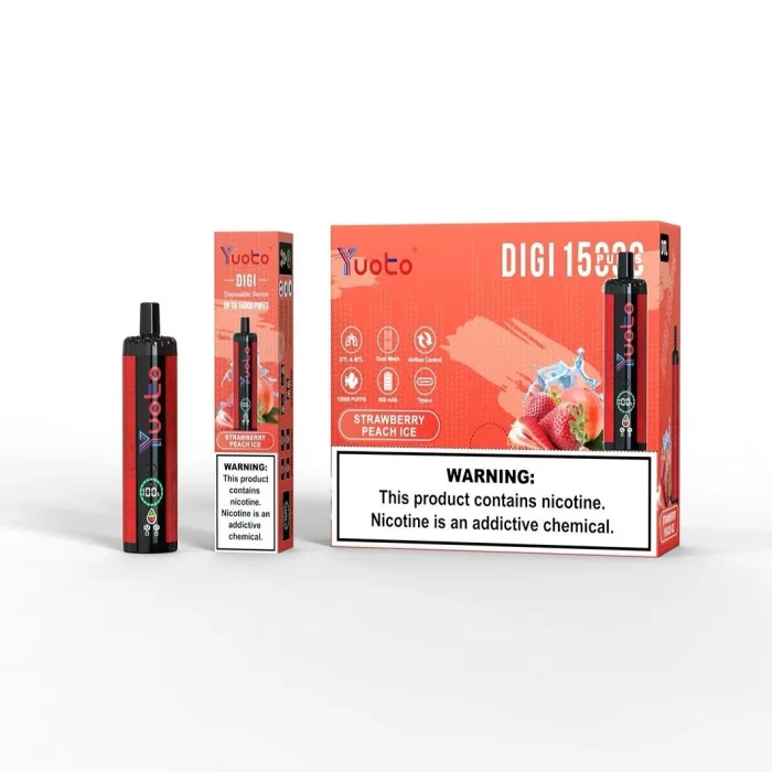 Yuoto Digi 15000 Puffs Strawberry Peach Ice