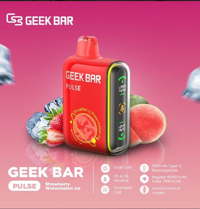 Geek Bar Pulse 15000 Puffs Strawberry Watermelon Ice