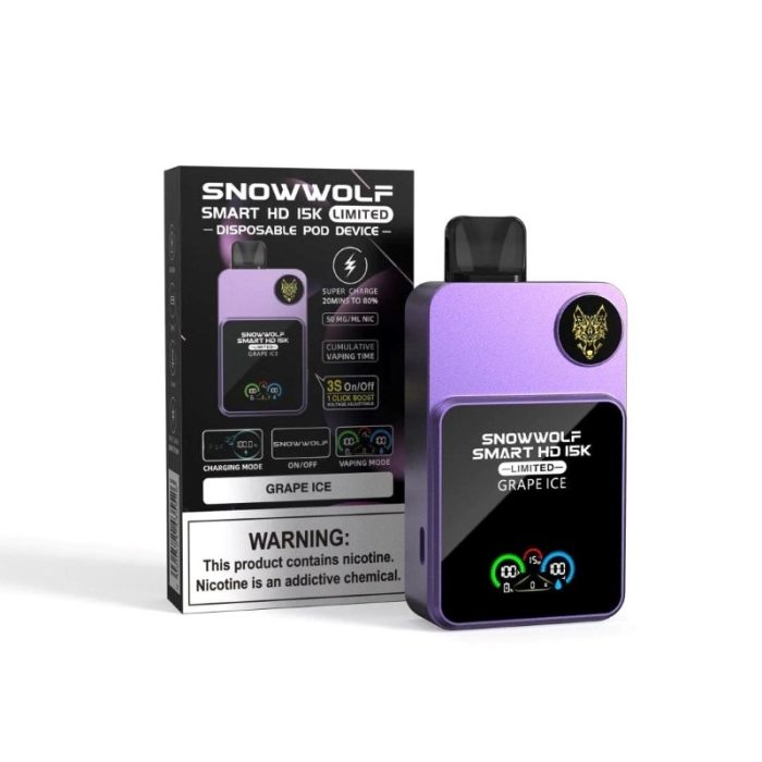 SnowWolf Smart HD 15000 Puffs Grape Ice